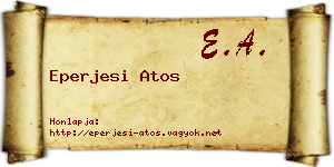 Eperjesi Atos névjegykártya